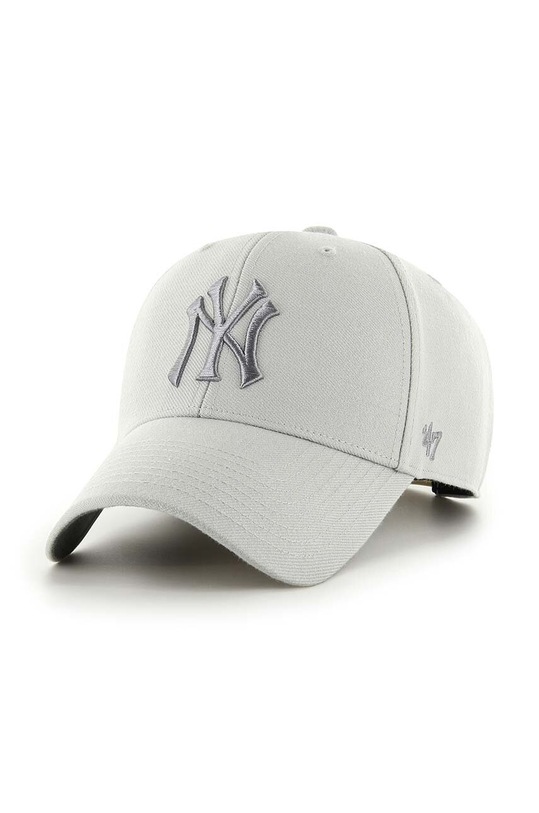 47 brand czapka z daszkiem z domieszką wełny MLB New York Yankees z domieszką wełny szary B.BLPMS17WBP.GY