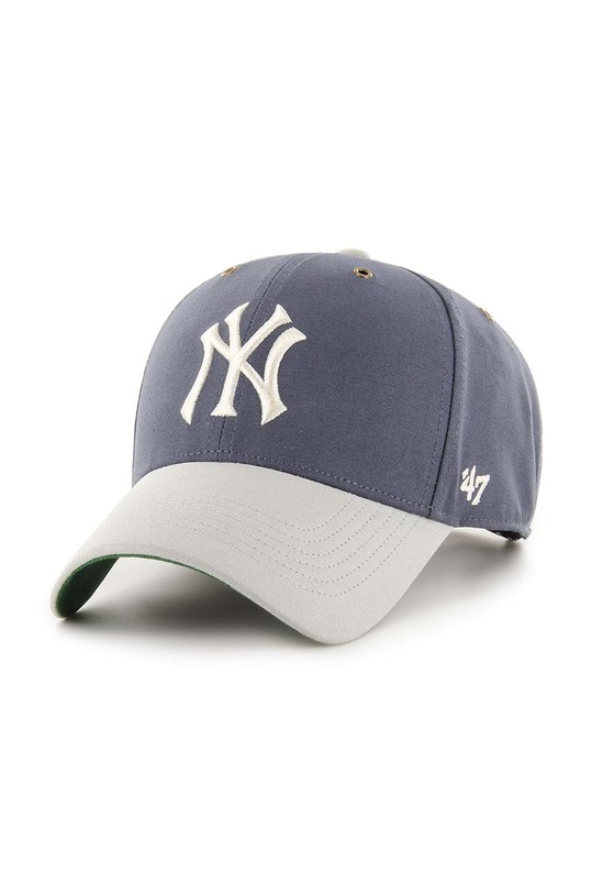 47 brand czapka z daszkiem bawełniana MLB New York Yankees wzorzyste niebieski B.CAMPC17GWS.VN