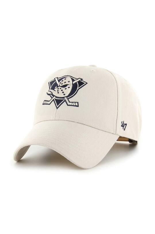 47brand șapcă din amestec de lână NHL Anaheim Ducks MVP cu un amestec de lana bej H.MVPSP25WBP.BN