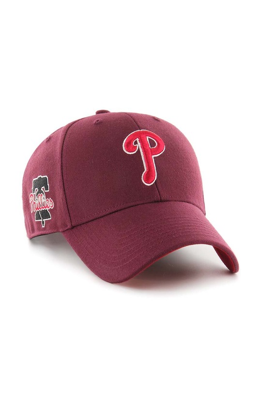 47 brand czapka z daszkiem bawełniana MLB Philadelphia Phillies B.SUMVP19WBP.KM bordowy AA00