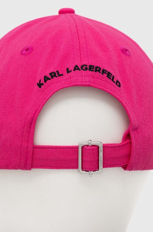 Akcesoria Karl Lagerfeld czapka z daszkiem 231W3421 różowy