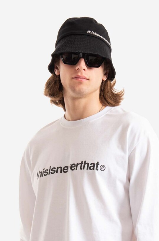 thisisneverthat cotton hat Long Bill Bucket Hat TN221WHWBK02 black AA00