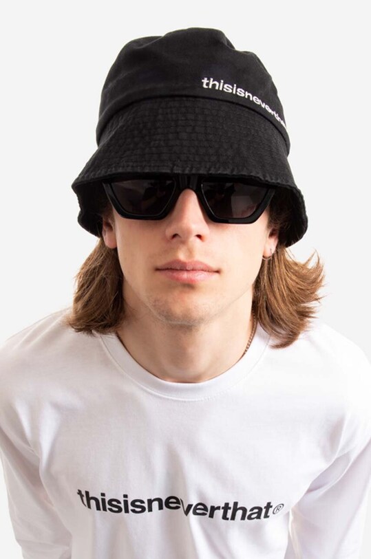 thisisneverthat cotton hat Long Bill Bucket Hat TN221WHWBK02 black