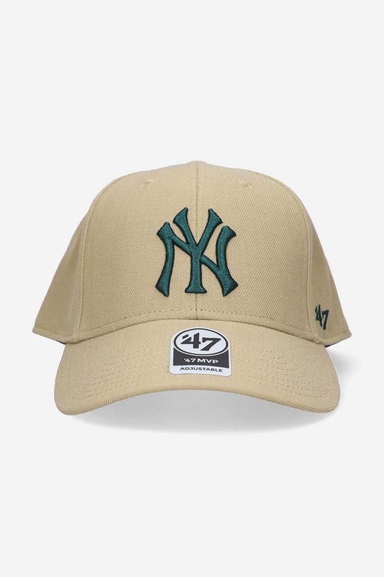 Akcesoria 47 brand czapka z daszkiem New York Yankees B.MVPSP17WBP.KHK beżowy