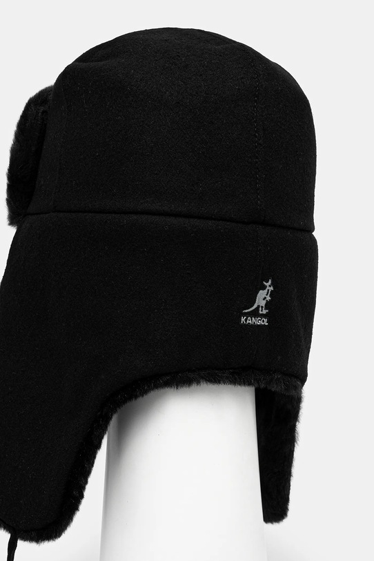 Čepice z vlněné směsi Kangol Wool Ushanka K0102FA.BLACK černá AA00