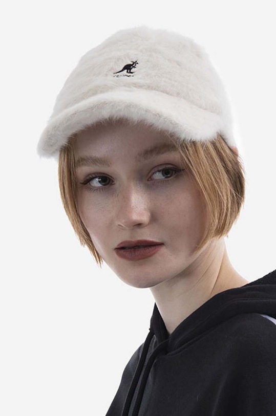 Kangol czapka z daszkiem wełniana Furgora Spacecap K3201ST.CREAM beżowy AA00