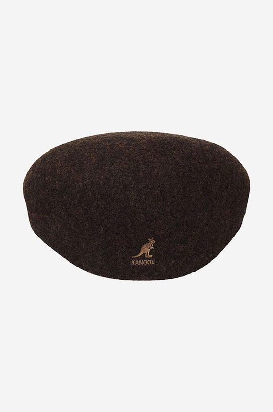 Vlnená čiapka Kango Wool K3248HT.ESPRESSO/CAMEL hnedá AA00