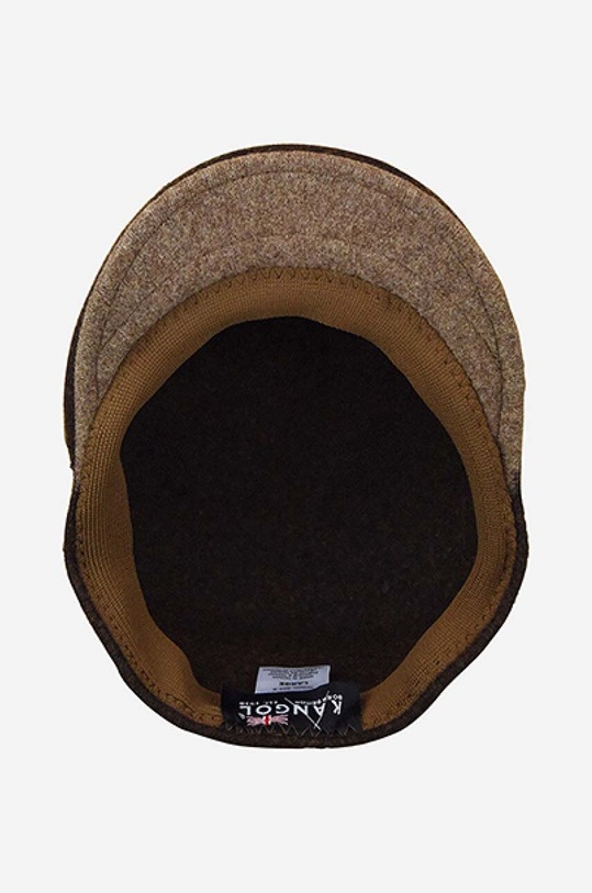 Vlněná čepice Kangol Wool 504-S K3248HT ESPRESSO/CAMEL hnědá K3248HT.ESPRESSO/CAMEL