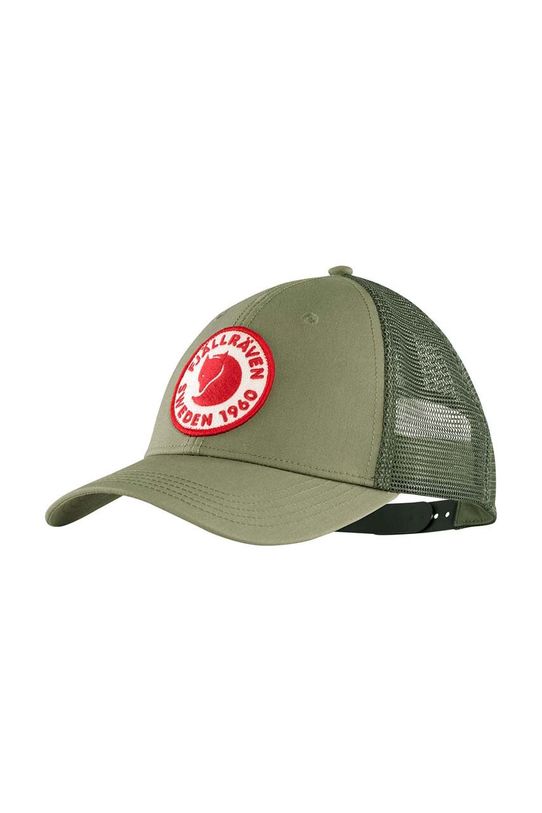 Шапка с козирка Fjallraven Langtradarkeps 1960 Logo щампа зелен F78138
