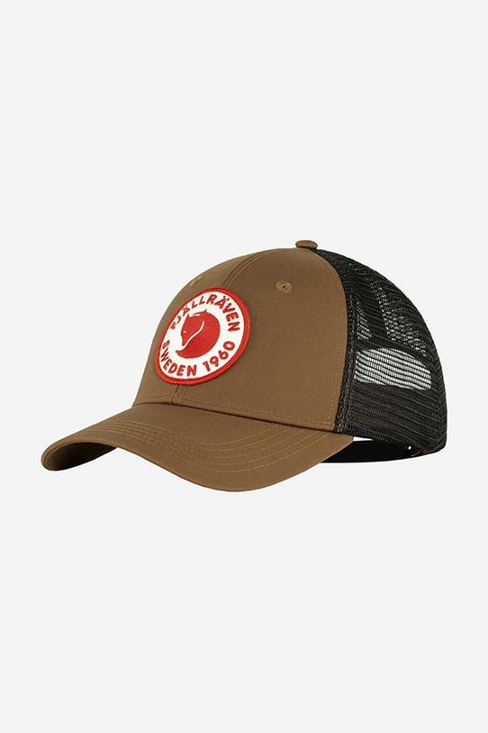 Fjallraven baseball cap Langtradarkeps applique brown F78138