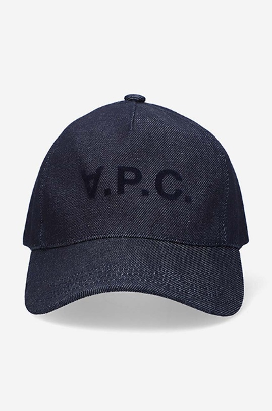 A.P.C. czapka z daszkiem Casquette Eden granatowy COCSX.M24090