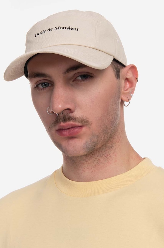 Drôle de Monsieur czapka z daszkiem bawełniana CP119.BEIGE