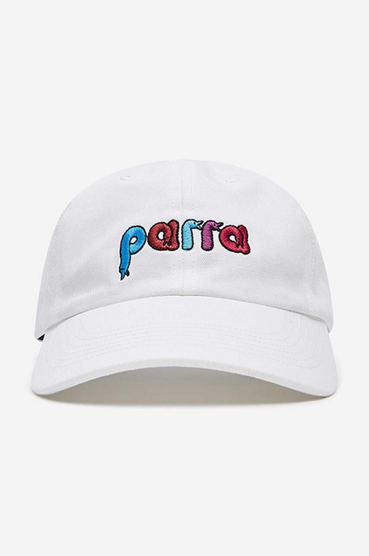 Accessories by Parra cotton baseball cap Birdface Font 6 47440.WHITE white