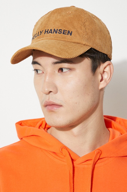 Helly Hansen czapka z daszkiem sztruksowa Graphic Cap 48146 brązowy