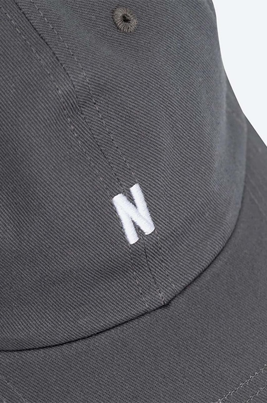 Αξεσουάρ Βαμβακερό καπέλο του μπέιζμπολ Norse Projects N80.0001.1072 γκρί