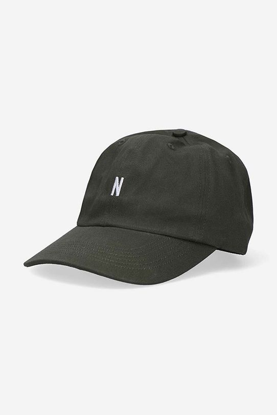 Norse Projects czapka z daszkiem bawełniana Twill Sports Cap bawełna zielony N80.0001.8109