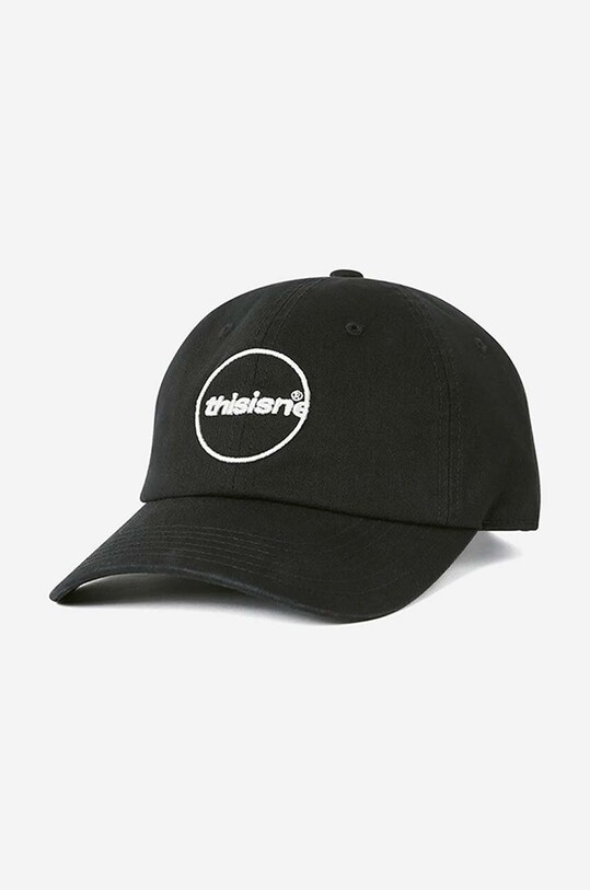 Pamučna kapa sa šiltom thisisneverthat krivi crna TN221WHWBC03