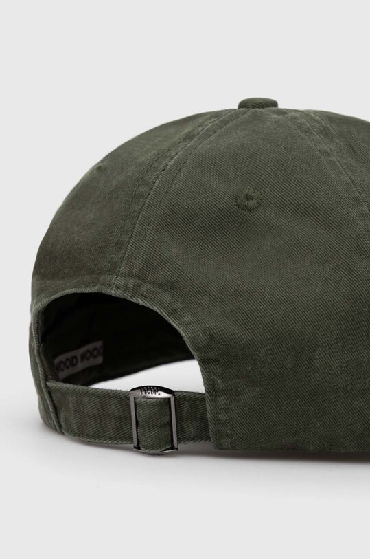 Akcesoria Wood Wood czapka z daszkiem bawełniana Low profile twill cap 12110804.7083 zielony