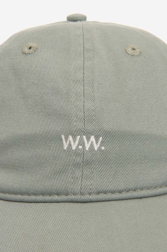 Akcesoria Wood Wood czapka z daszkiem bawełniana Low profile twill cap 12110804.7083 zielony