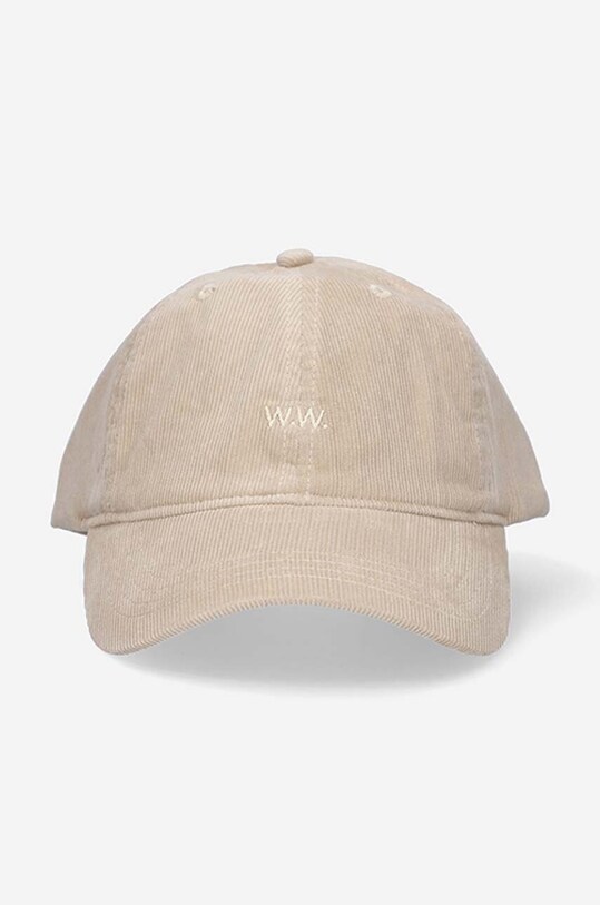 Аксессуары Вельветовая кепка Wood Wood Low profile corduroy cap 12130810.9016 бежевый
