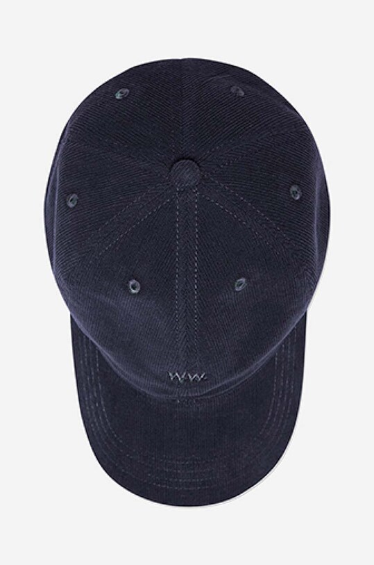 Akcesoria Wood Wood czapka z daszkiem sztruksowa Low profile corduroy cap 12130810.9016 granatowy