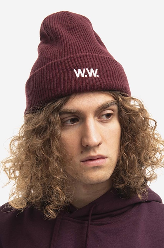 Akcesoria Wood Wood czapka wełniana Mande 12230811.9969 czerwony