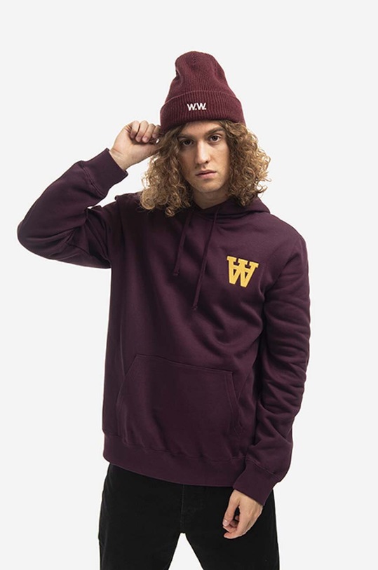 Wood Wood czapka wełniana Mande czerwony 12230811.9969