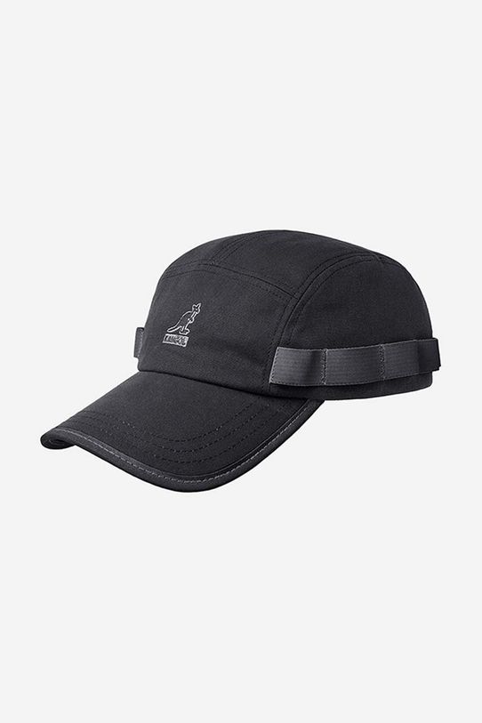 Bavlněná baseballová čepice Kangol Wax Utility 5 Panel K5329 černá AA00