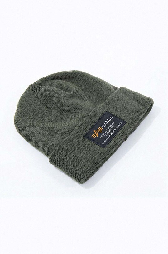 Akcesoria Alpha Industries czapka Crew Beanie 128924.257 zielony
