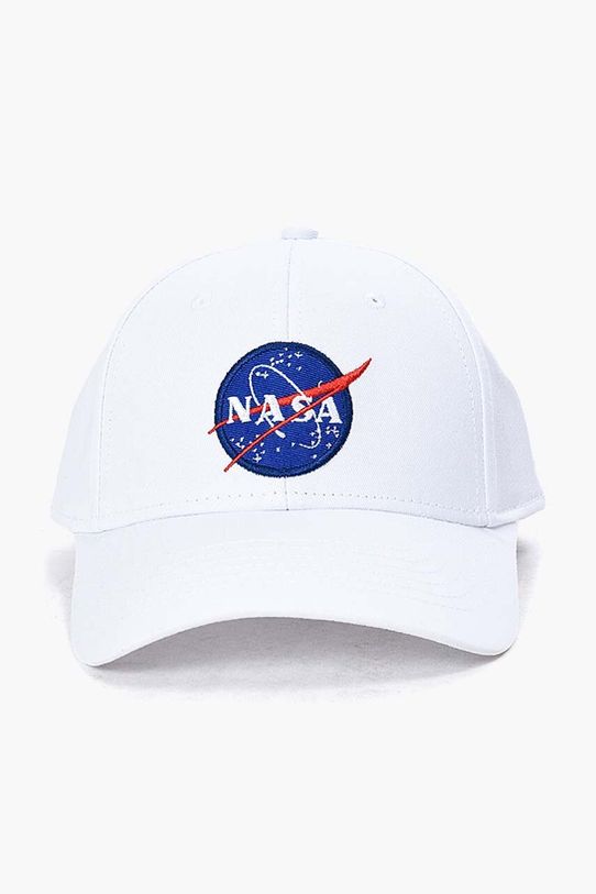Doplňky Bavlněná baseballová čepice Alpha Industries NASA Cap 186903.09 bílá