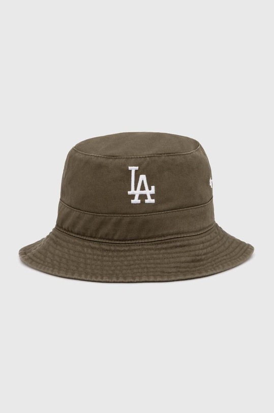 47 brand kapelusz bawełniany MLB Los Angeles Dodgers aplikacja zielony B.BKT12GWF.SWA
