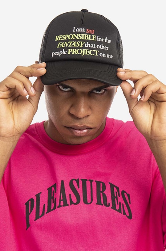 PLEASURES baseball cap Responsible Trucker P22SU057 black AA00