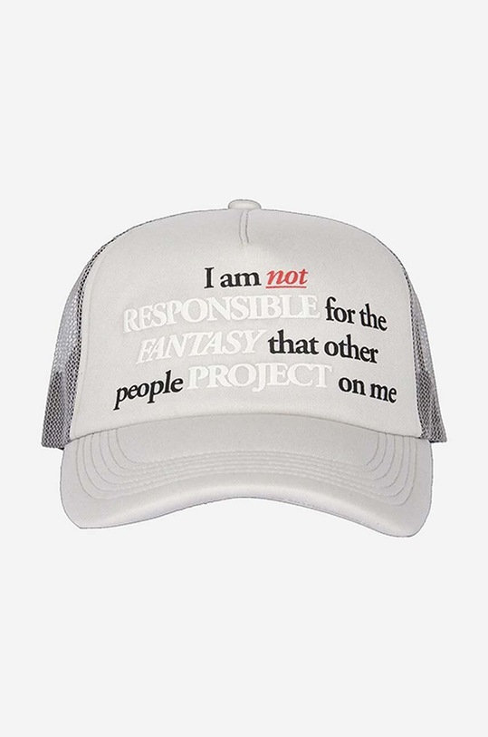 PLEASURES baseball cap Responsible Trucker silver P22SU057