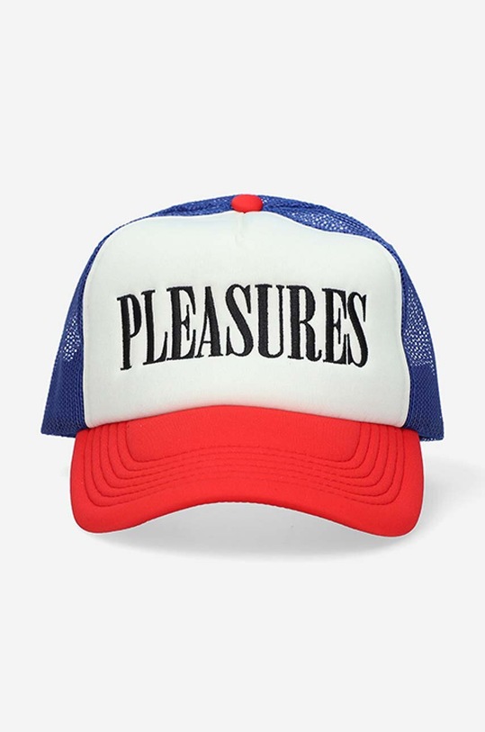 PLEASURES șapcă Lithium Trucker rosu P22SU059
