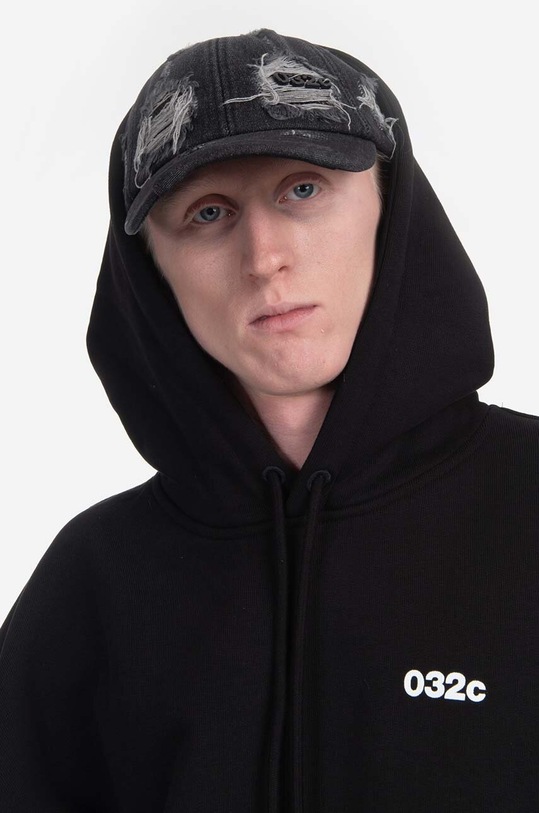 032C cotton baseball cap 032C Hashed Cap SS23.A.0020 black