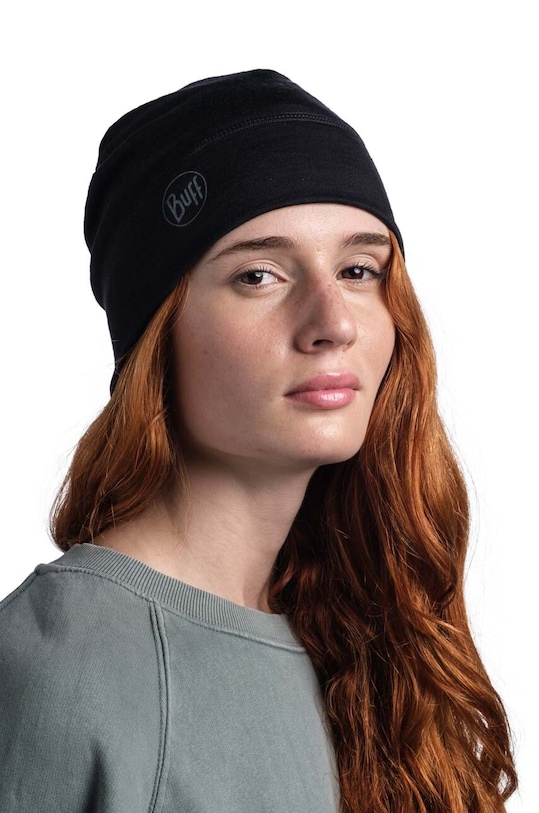 Buff czapka Merino Lightweight wełna czarny 113013.999