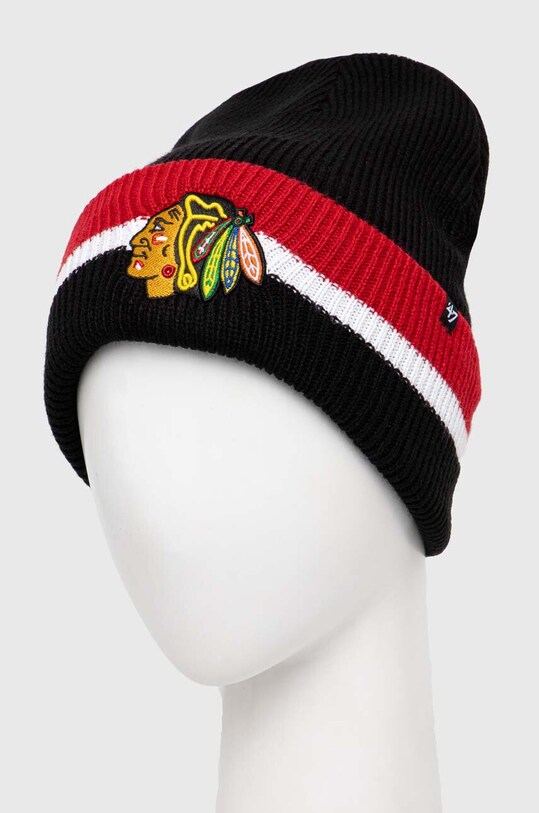 47 brand czapka NHL Chicago Blackhawks H.SPLCC04ACE.BKA czarny AA00