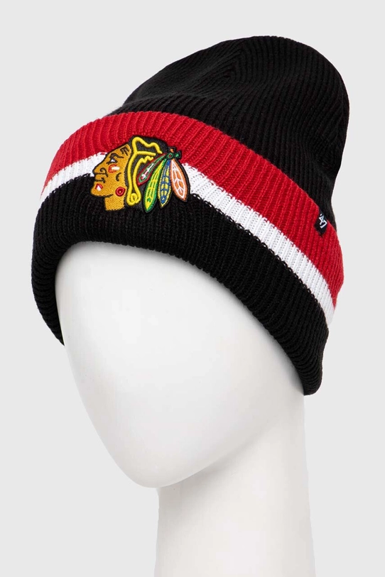 47 brand czapka NHL Chicago Blackhawks H.SPLCC04ACE.BKA czarny AA00