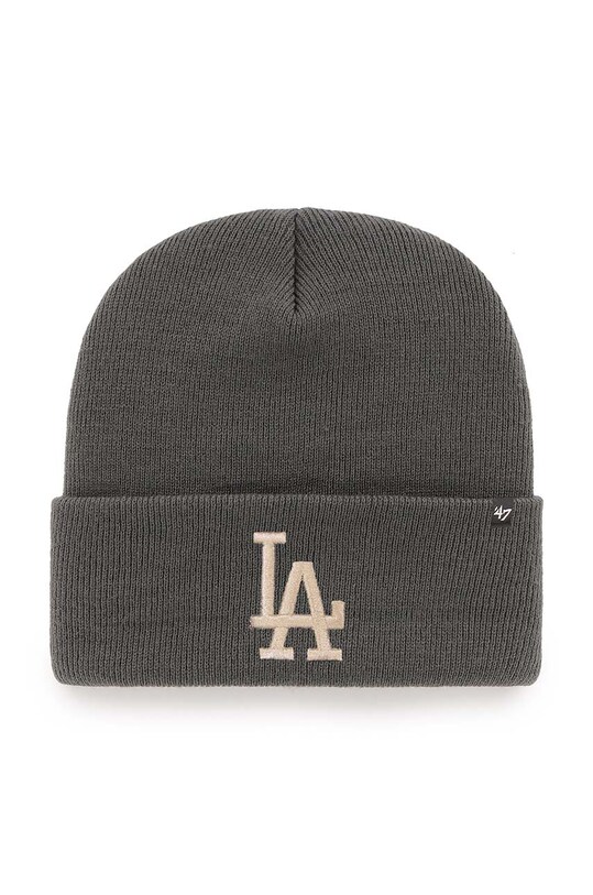 Шапка 47 brand MLB Los Angeles Dodgers аппликация серый B.HYMKR12ACE.CC