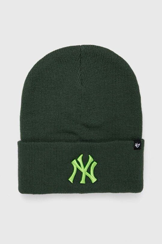 Шапка 47 brand MLB New York Yankees аппликация зелёный B.HYMKR17ACE.DGB