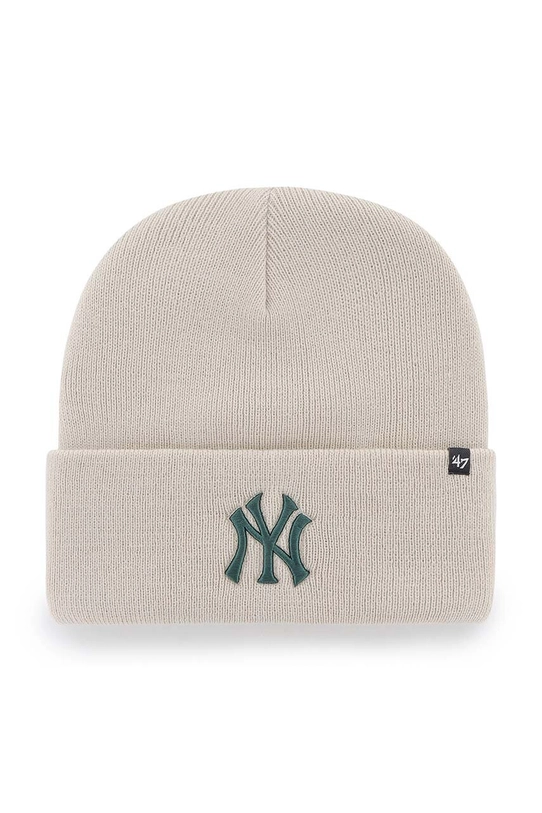 Шапка 47 brand MLB New York Yankees аплікація бежевий B.HYMKR17ACE.BNC