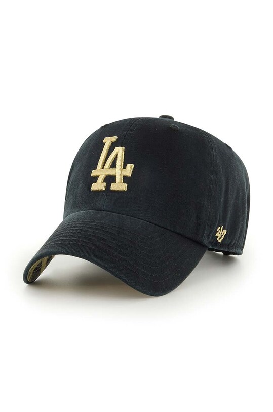 47brand șapcă de baseball din bumbac MLB Los Angeles Dodgers bumbac negru B.BGHUV12GWS.BK