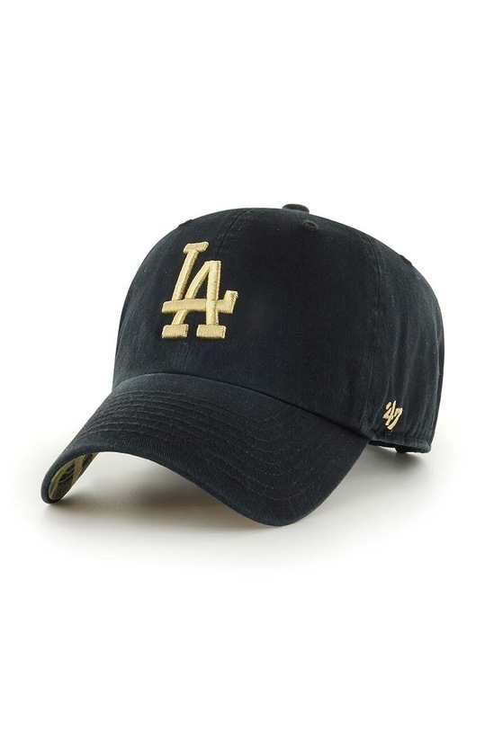 47 brand berretto da baseball in cotone MLB Los Angeles Dodgers cotone nero B.BGHUV12GWS.BK