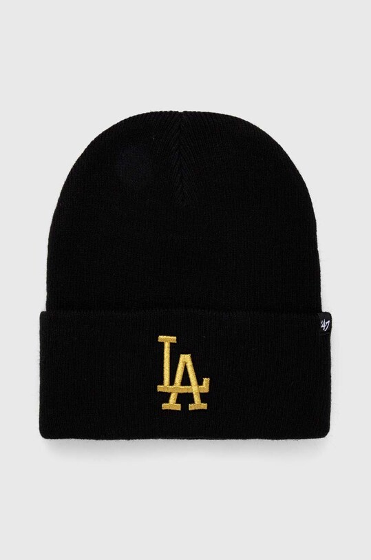 Шапка 47 brand MLB Los Angeles Dodgers аплікація чорний B.HYMKM12ACE.BK