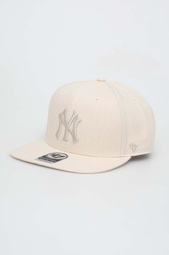 47 brand czapka z daszkiem MLB New York Yankees aplikacja beżowy B.BLPCP17WBP.NTC