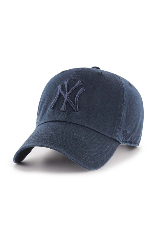 47 brand czapka z daszkiem bawełniana MLB New York Yankees aplikacja granatowy B.RGW17GWSNL.NYC