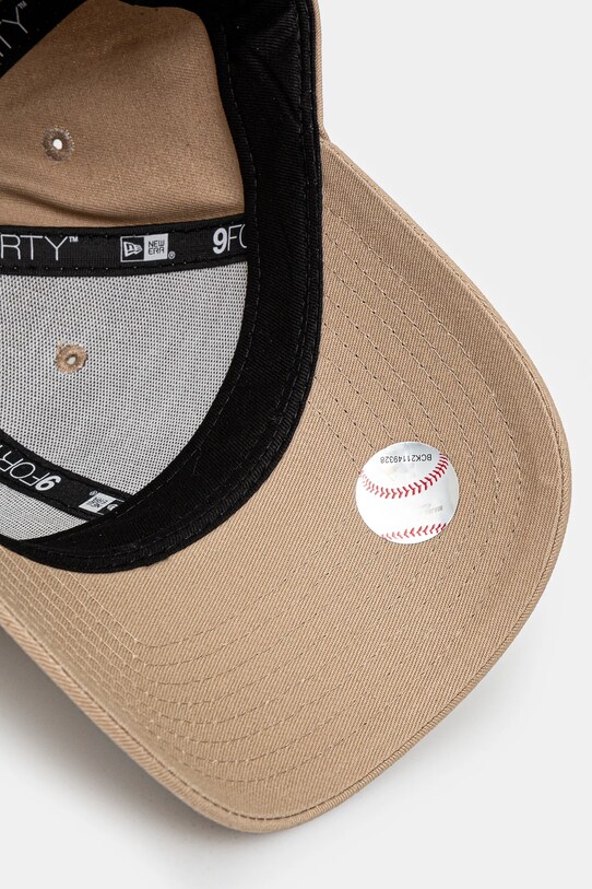 New Era șapcă de baseball din bumbac bej 60244714
