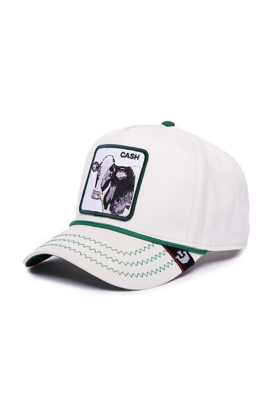 Goorin Bros șapcă de baseball din bumbac Cash Cow bumbac alb 101.1326