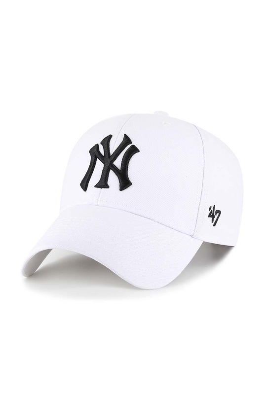Шапка с козирка с вълна 47 brand MLB New York Yankees с вълна бял B.MVPSP17WBP.WHM