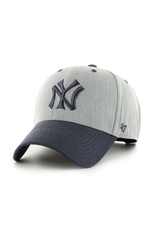 47 brand czapka z daszkiem bawełniana MLB New York Yankees aplikacja szary BCPTN.MLDTT17KHP.GY10